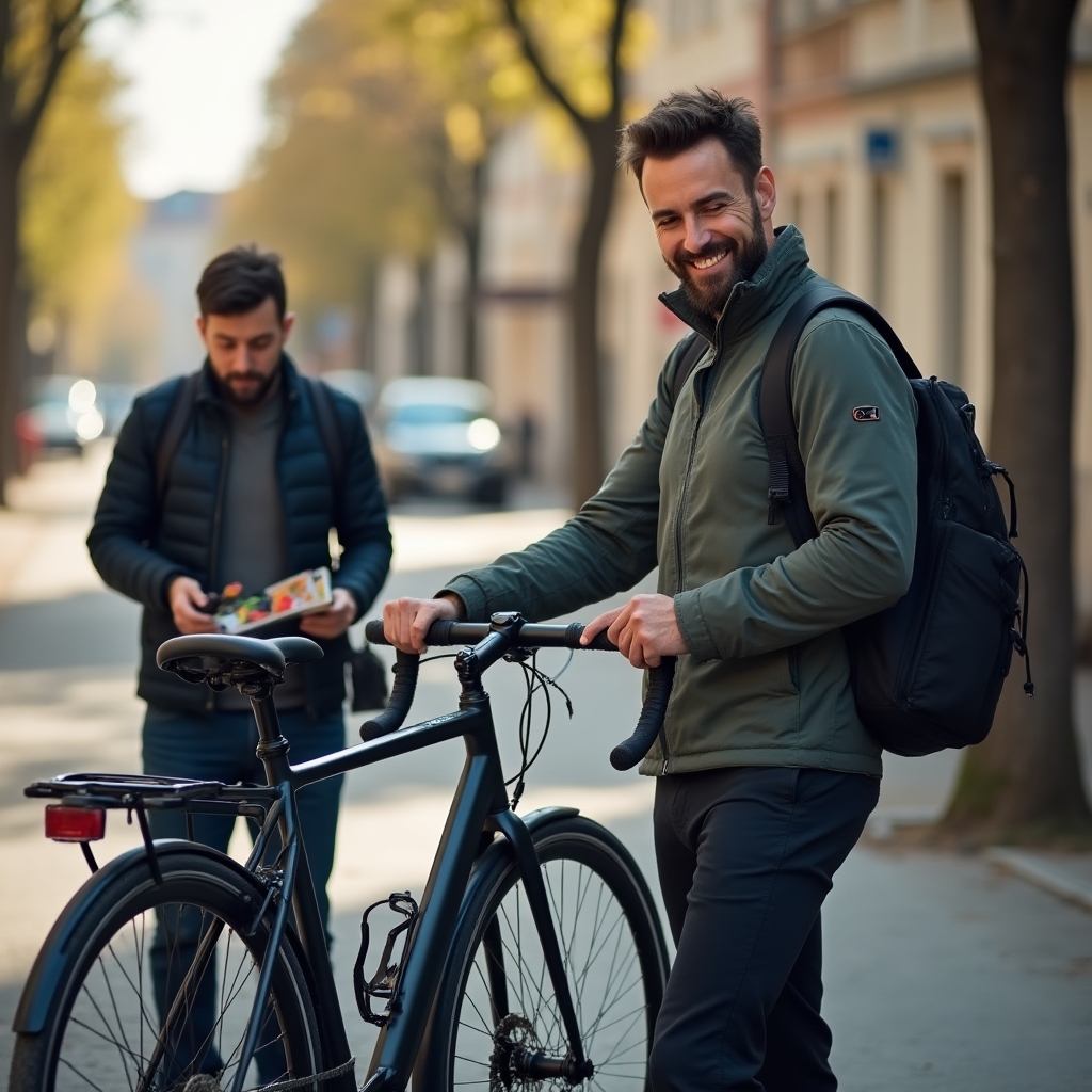 Zadovoljan korisnik nakon servisa bicikla